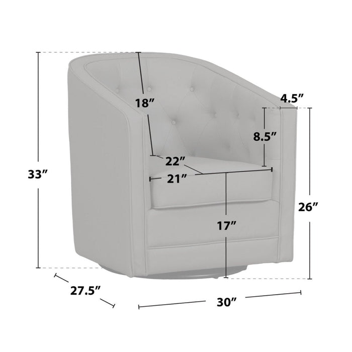 Caddo Swivel Chair [Linen] | Titan Chair
